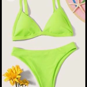 Neon green bikini size L